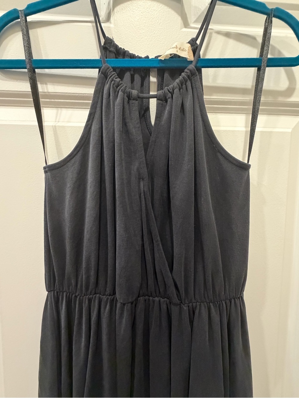Altar'd State Charcoal Strapless Halter Dress